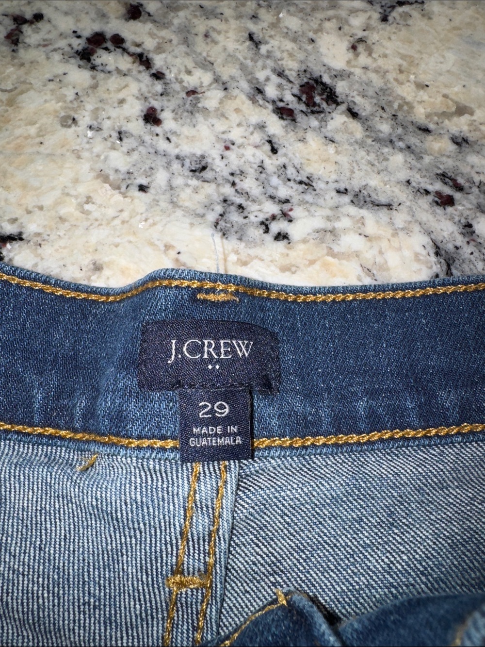 J. Crew Mid-Blue Rolled Hem Denim Shorts - Picture 3 of 10